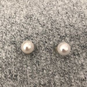 Large Pearl Stud Earrings